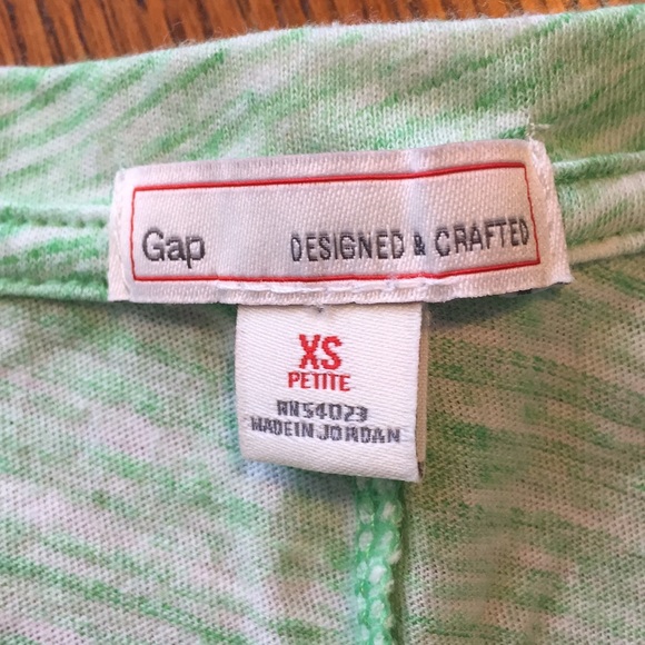 GAP A-Line Sleeveless Tank Top Muscle Tee Heather Green White XSP X-SMALL Petite - Picture 2 of 7